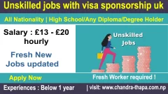 Unskilled jobs with visa sponsorship uk 2023