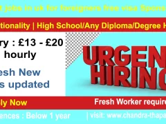 Urgent jobs in uk for foreigners free visa Sponsorship 2023