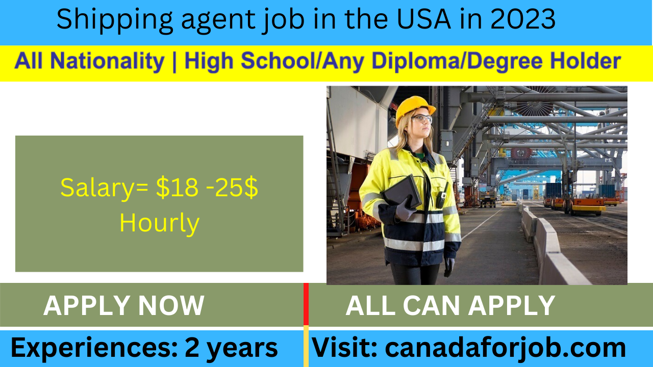 Shipping agent job in the USA in 2023