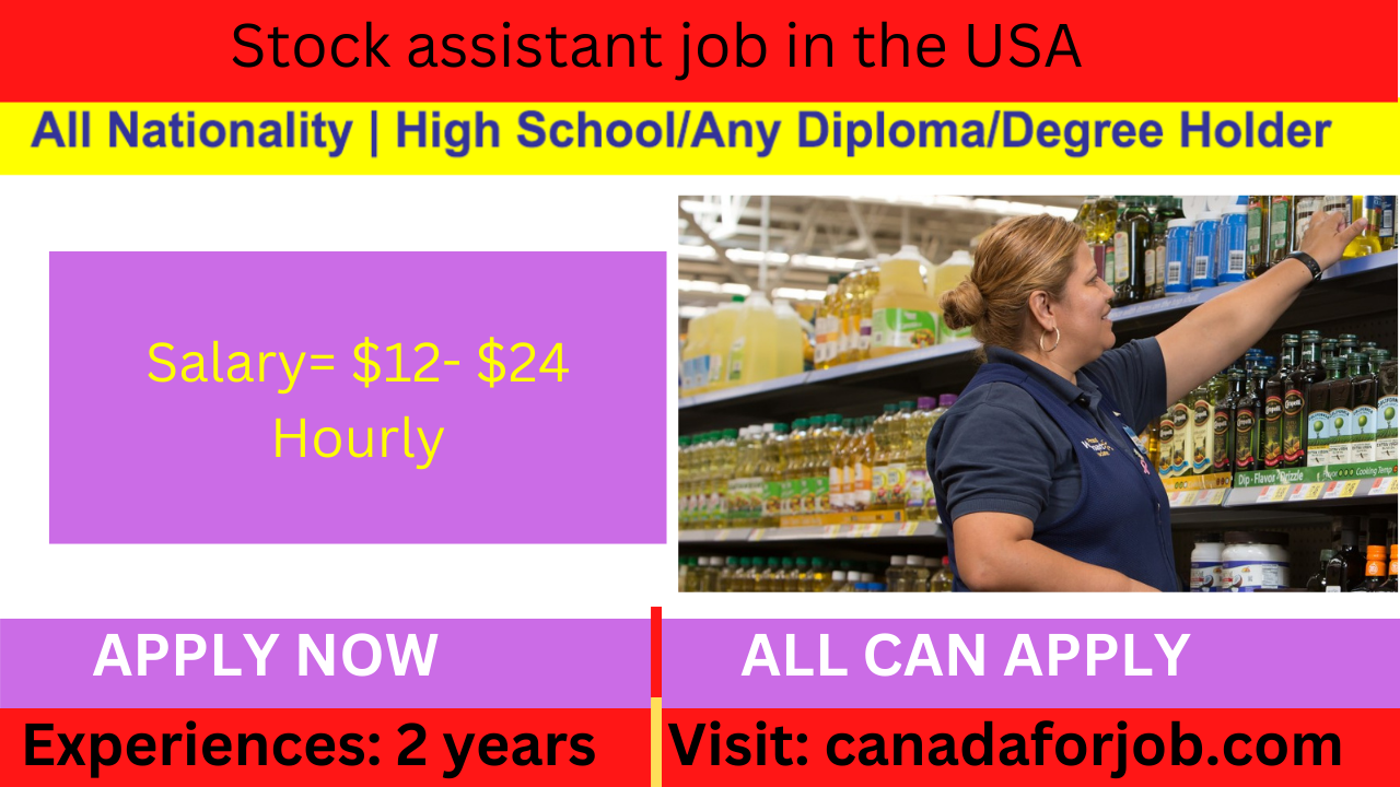 Stock assistant job in the USA