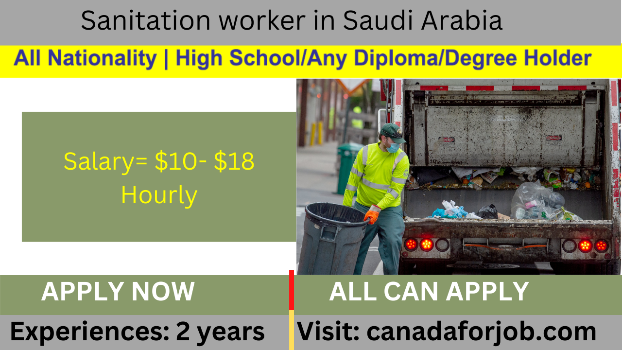 Sanitation worker in Saudi Arabia